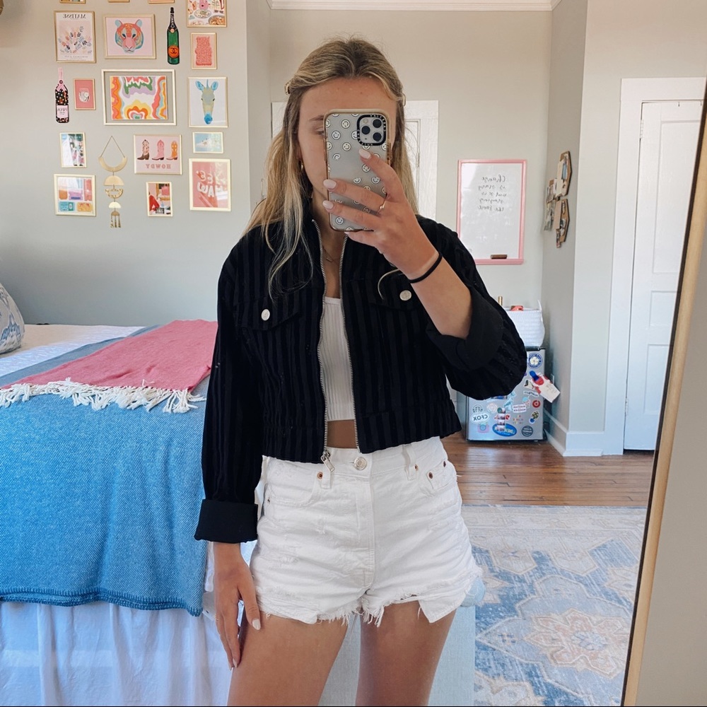 Black Urban Outfitters Cropped Jacket